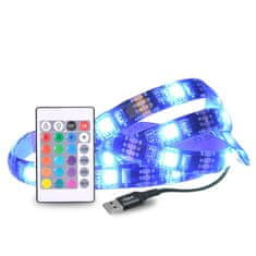 Solight Solight LED RGB pásek pro TV, 2x 50cm, USB, vypínač, dálkový ovladač WM504