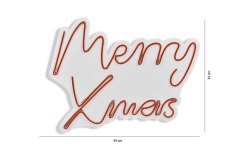 ASIR GROUP ASIR Dekorativní nástěnný nápis MERRY X MAS s led podsvícením červená