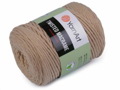 Kraftika 1ks (753/254) béžová pletací příze twisted macrame 500 g