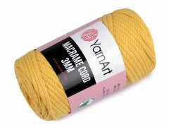 Kraftika 1ks (764) hořčicová pletací příze macrame cord 250 g