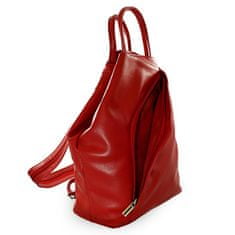 Arwel Červený kožený batůžek a kabelka Hazelien