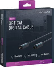 Optický kabel CLICKTRONIC Toslink + přídavný jack 5 m