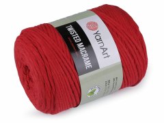 Kraftika 1ks (773) červená pletací příze twisted macrame 500 g