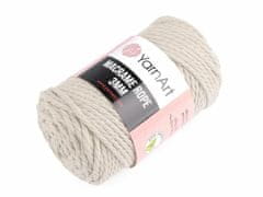 Kraftika 1ks (752) režná světlá pletací příze macrame rope 3 mm 250