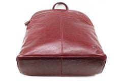Arwel Červený kožený moderní batoh Poppy