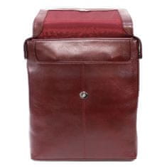 Arwel Tmavě červený městský kožený batoh Neville