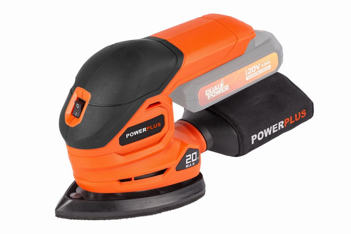 powerplus Powdp50400 20V 125 mm Eccentric Sander Orange