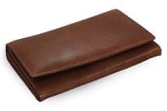 Arwel Tmavě hnědá dámská kožená psaníčková peněženka Esmel