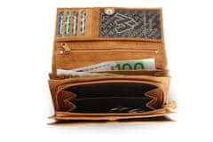 Arwel Světle hnědá dámská psaníčková kožená peněženka Imogen