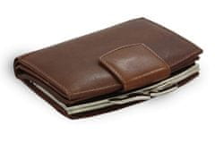 Arwel Tmavě hnědá dámská kožená rámová peněženka Norah