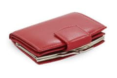 Arwel Červená dámská kožená rámová peněženka Norah