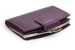 Arwel Fialová dámská kožená rámová peněženka Norah