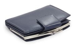 Arwel Modrá dámská kožená rámová peněženka Norah