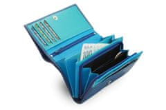 Arwel Modrá dámská kožená peněženka Chloen