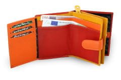 Arwel Červeno žluto oranžová dámská kožená peněženka Kendall
