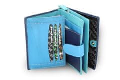 Arwel Odstínově modrá dámská kožená peněženka Kendall
