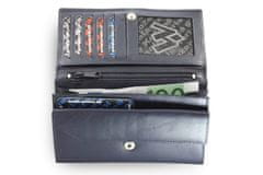 Arwel Modrá dámská kožená psaníčková peněženka Elizbeth