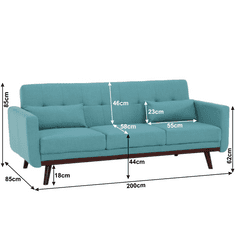 Falcon Rozkládací pohovka Aronia III - tyrkysová