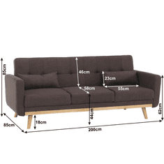 Falcon Rozkládací pohovka Aronia II - hnědá