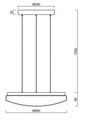 OSMONT OSMONT 68251 SAGITA LE2 závěsné plastové svítidlo bílá IP40 3000 K 27W LED DALI