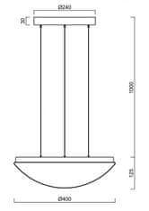 OSMONT OSMONT 68509 TITAN LE2 závěsné plastové svítidlo bílá IP40 4000 K 27W LED DALI