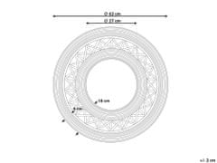 Beliani Kulaté bambusové nástěnné zrcadlo ø 62 cm světle hnědé CACOMA