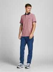 Jack&Jones 2 PACK - pánské polo triko JJEPAULOS Slim Fit 12191216 Rio Red Denim Blue (Velikost S)