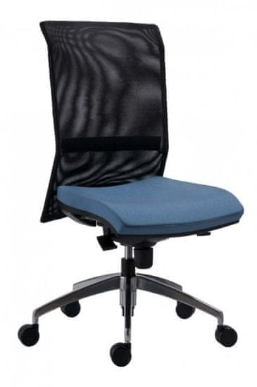 Artspect Kancelářská židle 1580 SYN GALA NET ALU - Koženka modrá