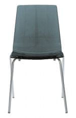Artspect Plastová židle LOLLIPOP - Antracite transparente
