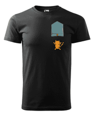 Fenomeno Pánské tričko Padající kočka Velikost: 4XL, Barva trička: Bílé