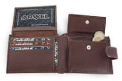 Arwel Tmavě hnědá pánská kožená peněženka Thomas