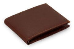 Arwel Tmavě hnědá pánská kožená peněženka Adalbert