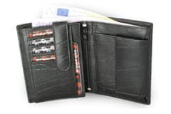 Arwel Černá pánská kožená peněženka Everett