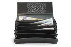 Arwel Černá kožená číšnická peněženka Kaeden