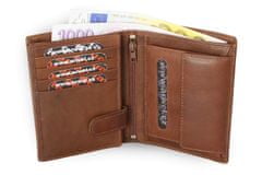 Arwel Tmavě hnědá pánská kožená peněženka Dominico