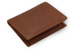 Arwel Tmavě hnědá pánská kožená peněženka Charlie
