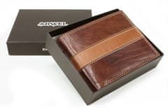 Arwel Hnědá pánská kožená luxusní peněženka Abelard