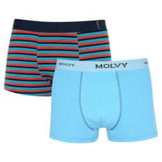 Molvy 2PACK Pánské boxerky vícebarevné (2MP-305-BEU) - velikost M