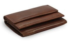 Arwel Tmavě hnědá kožená mini peněženka Athena
