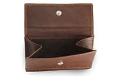 Arwel Tmavě hnědá kožená mini peněženka Athena