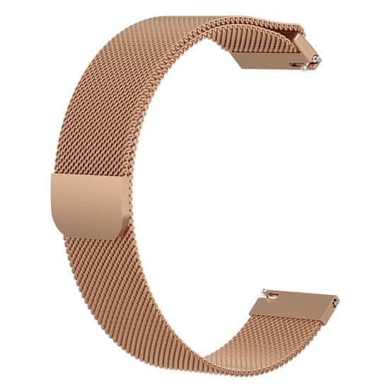 BStrap Milanese řemínek na Garmin Vivoactive 4s, rose gold