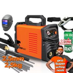 PANTERMAX® invertorová svářečka MMA215LCD, MMA/TIG SET 3 SUPER SCHOPNOSTI Edice, Samostmívací kukla + elektrody + Dárek