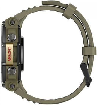 Inteligentné hodinky Amazfit T-Rex 2, odolné, vojenský štandard, vodotesné, multi šport, športové, GPS, Glonass, Beidou Galileo AMOLED displej HD displej veľký dotykový displej dvojpásmové polohovanie barometrický výškomer inteligentné hodinky do extrémnych podmienok dlhá výdrž batérie výkonná GPS pokročilá GPS ovládacie tlačidlá vysoká odolnosť odolné hodinky 10 ATM, hĺbka až 100 m, dlhá výdrž batérie meranie saturácie kyslíka v krvi aplikácie Zepp OS Android iOS satelitné polohovanie import trasy navigácia navigovanie monitoring zdravia športové režimy automatické rozpoznanie aktivity prevádzka pri extrémnych teplotách expedičné hodinky MIL-STD-810 vojenská odolnosť