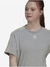 Adidas Šedé dámské žíhané oversize tričko adidas Originals M