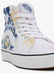 Vans Modro-bílé dámské vzorované kotníkové tenisky VANS UA Comfy Cush SK8-Hi 39