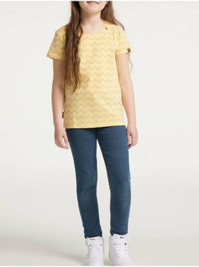 Ragwear Žluté holčičí vzorované tričko Ragwear Violka Chevron