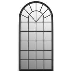 Vidaxl Zrcadlo černé 90 x 45 cm železo do interiéru