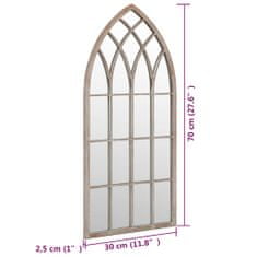 Petromila Zahradní zrcadlo pískové 70 x 30 cm železo pro použití venku