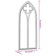 Petromila Zahradní zrcadlo černé 70 x 30 cm železo pro použití venku