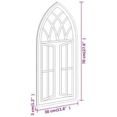 Petromila Zahradní zrcadlo černé 70 x 30 cm železo pro použití venku